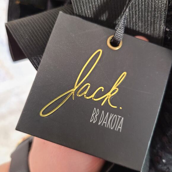 NWT BB Dakota Jack black sequin mesh a line mini skirt size small - Picture 5 of 11